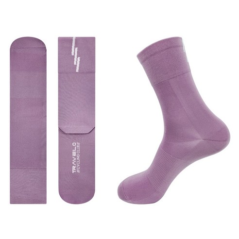 트레벨로 컴프레션 자전거 양말 2pcs, 퍼플, 2개