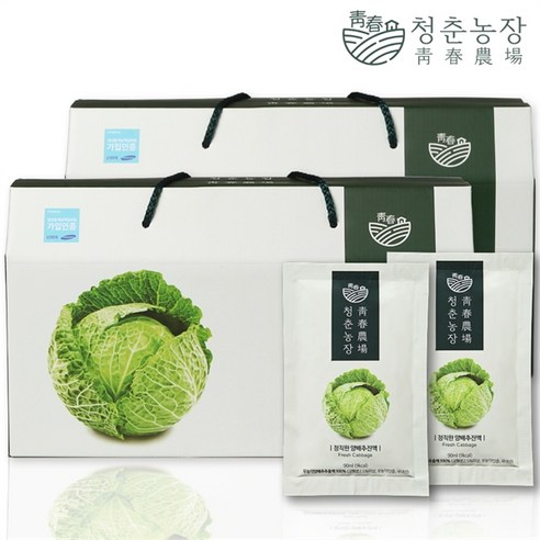 청춘농장 양배추즙 2박스 총 60포, 90ml, 1개