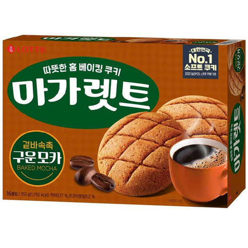 마가렛트 롯데제과 구운모카 대, 352g, 2개