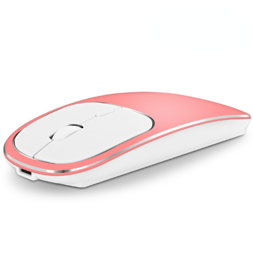 SeenDa 블루투스 4.0 무선 마우스 2.4G USB 듀얼 모드 충전식 마우스 노트북 TV 무소음마우스, 로즈골드