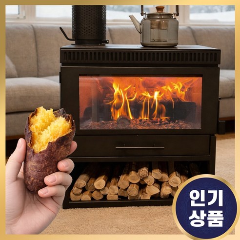 성진공업 가정용 화목난로 주물난로 실내 거실 벽난로 장작 캠핑