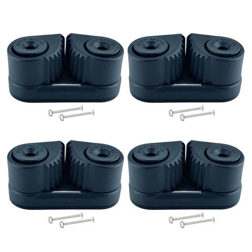 4Pcs 캠 클리트 Wre 3-12mm Dia 용 해양 항해 하드웨어 용 페어 리드. 로프, 나일론, 블랙