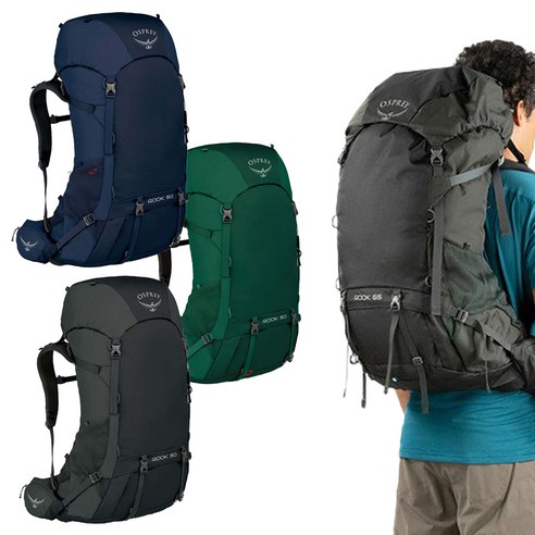 오스프리 룩 남성용 등산 배낭 백팩 가방 50L OP91MBP024, BLACK
