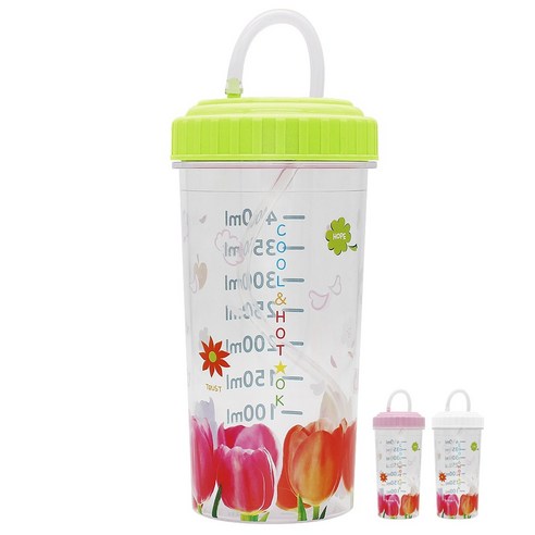 국산 어른 환자 병원 요양원 성인 빨대물통 빨대컵 빨대보틀 450ml (색상랜덤), 색상 랜덤발송(450ml 물병 1개)