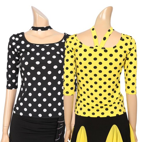 춤의 아름다움을 더욱 돋보이게 할, 국내 제작 노브댄스복 A621-1 땡유짜목걸이티 노브댄스복