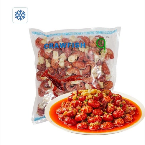 왕부정중국식품 민물가재꼬리 (룽샤워이) 중국해물 냉동식품 500g, 1개