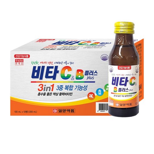 일양약품 비타C&B 플러스 건강기능식품 비타민음료, 100ml, 20개
