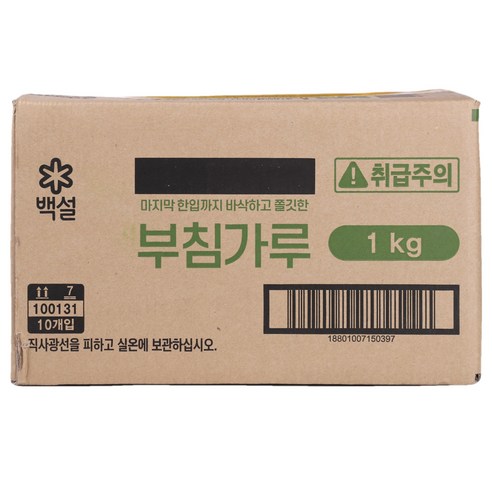 백설 국내산 찹쌀 부침가루 10kg 업소용 대용량 식당용