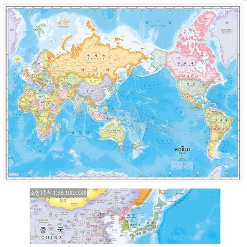 전세계지도 아시아 세계 지도 유럽 한글 여행 소형, 상세페이지 참조, 상세페이지 참조