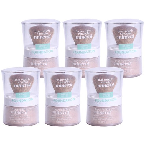 로레알파리 트루 매치 미네랄 젠틀 메이크업 파운데이션, Soft Ivory, 6개