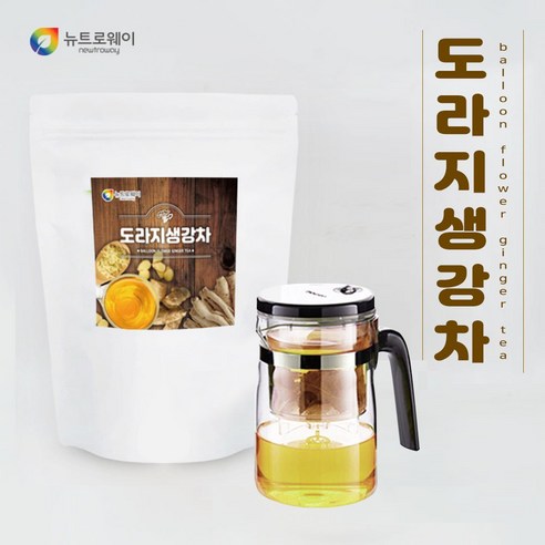 국내산 도라지 생강차 60티백 티포트500ml세트