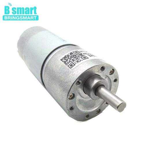 Bringmart-37GB555 고 토크 전기 모터 저속 DC 12V 24V 역방향 6-800RPM 15W 저소음 기어 로봇, 1개