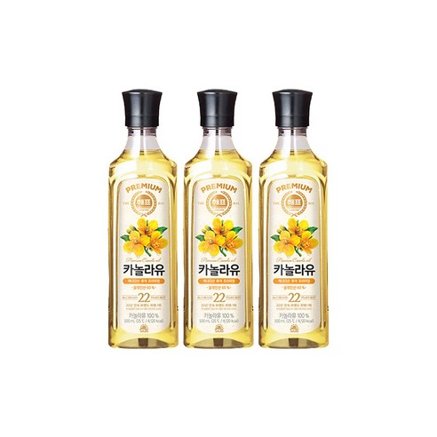 <올따옴> 해표 카놀라유 500ml 3입, 3개