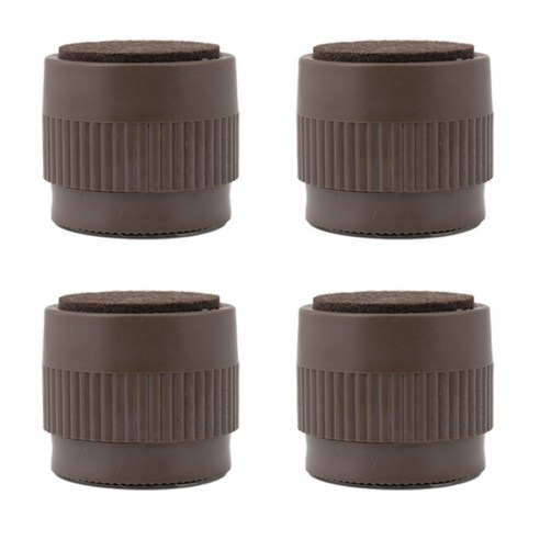 리빙아이 가구 다리 높이조절발 받침대, 4개, 브라운 소 50mm
