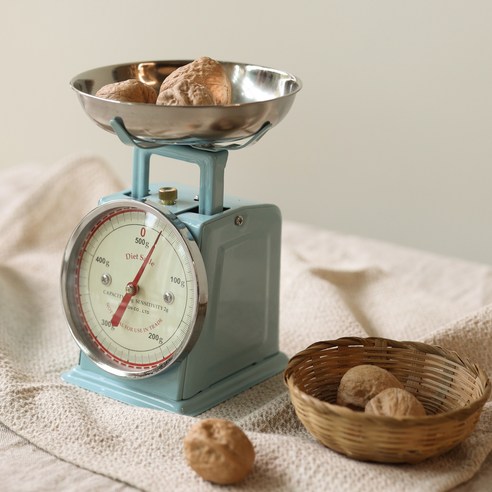 더패브 덜튼 다이어트0.5kg 레트로 주방 베이커리 저울 6컬러, 블루민트