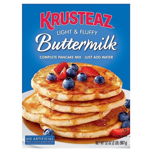 Krusteaz Complete Buttermilk 팬케이크 및 와플 믹스 가볍고 푹신함 946.4ml(32온스) 박스, 2 Pound (Pack of 1), 1개 선인커스타드믹스 Best Top5