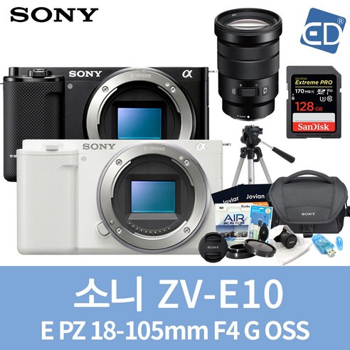 소니정품 ZV-E10 16-50mm 패키지 미러리스카메라/ED, 12 ZV-E10화이트+18-105mm 패키지