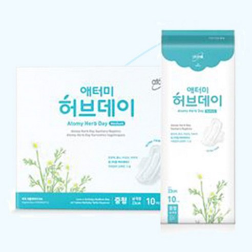 애터미 허브데이 중형 생리대 날개형