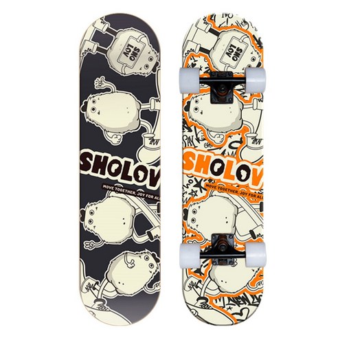 SHOLOV DB1 스케이트보드 브러시 스트리트 플래시 휠 60 x 45, 치킨 팀, 1개