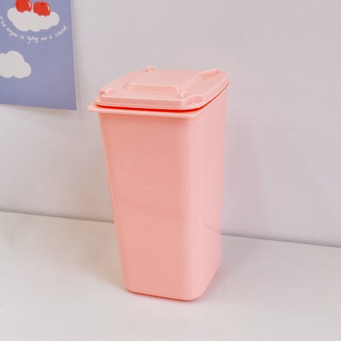 디에스리빙 트래쉬 책상 연필꽂이 정리함 (4color), 1개, 파스텔핑크