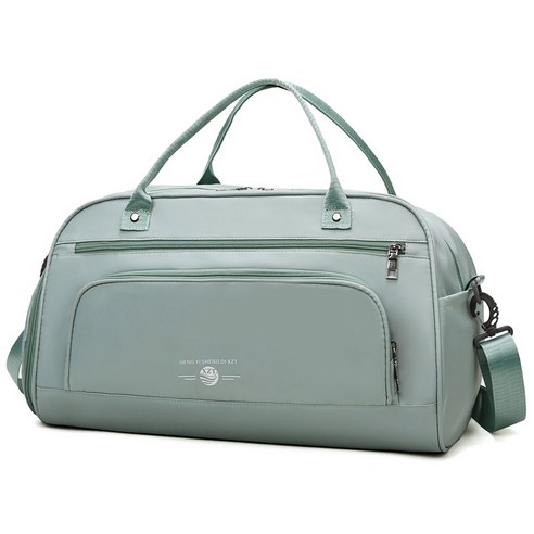 대용량 단거리 남자 출장 여행 가방 여자 쇼핑 대기 어깨 가방 건습 분리 운동 헬스 가방, 초록색