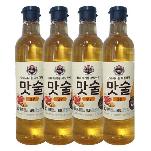 씨제이 맛술 생강800ml 4입, 800ml, 1세트