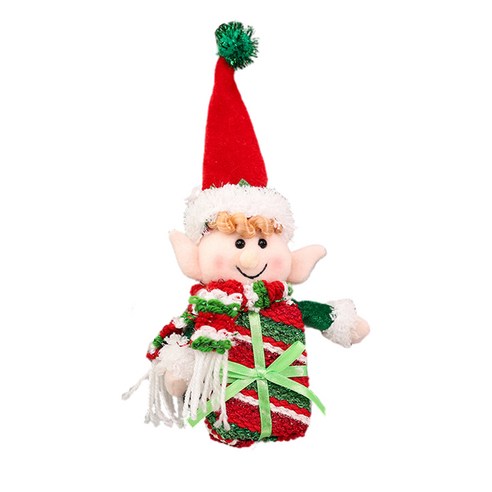 TeeFly 크리스마스 장식 귀여운 엘프 사탕 항아리 저장 병 트리 펜던트 벽 또는 문에 매달려, 빨간 모자 선물 패키지 펜던트 /
