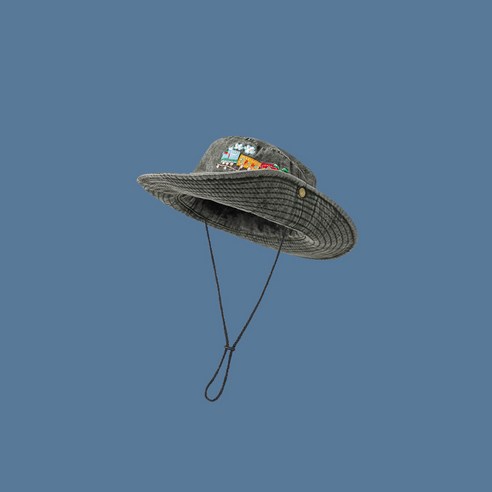 DFMEI 웨스턴 데님 벙거지녀 봄여름맞이 등산 캠핑 모자요, DFMEI소금에절인채소요리