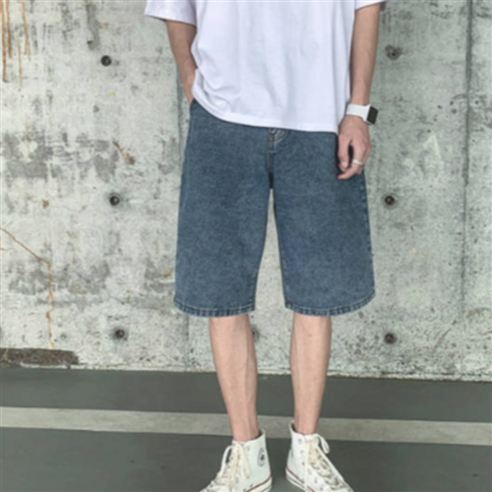 청반바지 데님팬츠 남성반바지 와이드 7부