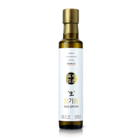 생참기름 압착 오일 250ml, 무볶음생 참깨기름 1병 흑임자기름 생참기름 압착 오일 250ml, 무볶음생 참깨기름 1병 흑임자기름