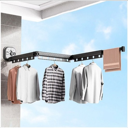 좁은 공간, 빨래 고민은 이제 그만! Bornoon 벽걸이 건조대로 해결하세요.