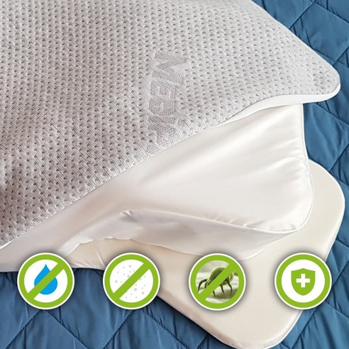 편안하고 지지력 있는 수면을 위한 메디필로 그레이 3중직 커버 베개커버