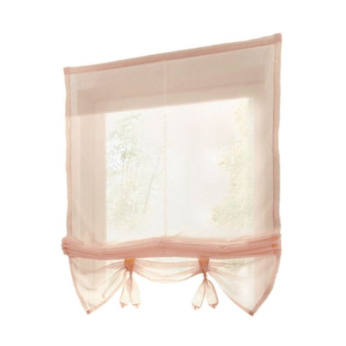 로마 커튼 그늘 로드 포켓 창 밸런스, 폴리 에스터, 밀 100x155cm