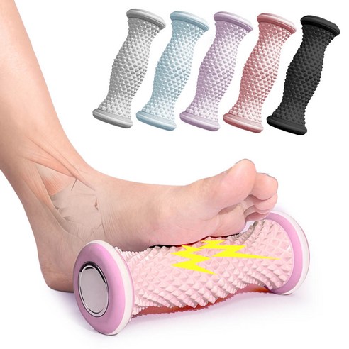 깔끔더하기 발 마사지 발바닥 지압 롤러 마사지볼, 핑크, 1개