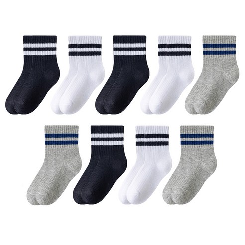 발랄함과 편안함을 담은 르브니 주니어 스트라이프 양말 세트