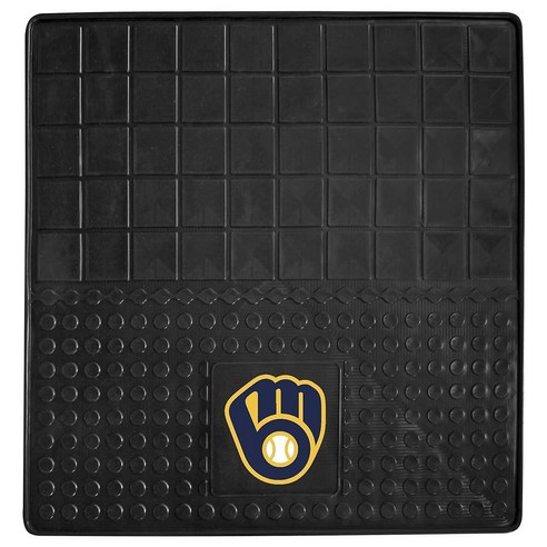 FANMATS MLB Milwaukee Brewers 비닐 카고 매트 블랙 78.7cm x 78.7cm, 화물품