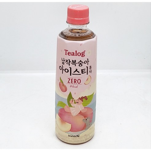 티로그 납작복숭아 아이스티 홍차 제로, 500ml, 24개