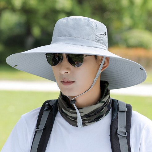 DFMEI 선캡 남성 여름 캡 모자 선캡 야외 여름 캡 모자 자외선차단 모자, DFMEI 솔리드 멜란지 그레이