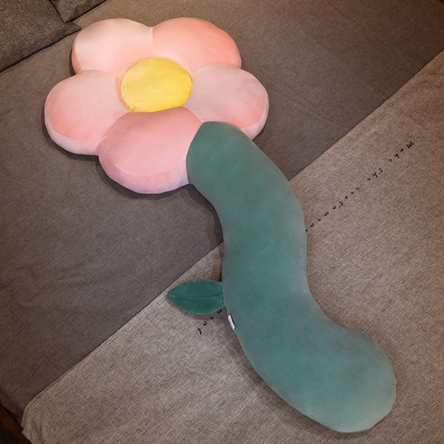 태양꽃 롱 쿠션 북유럽 가구 남녀 자다 다리 베개 가구 소파 꽃 쿠션, 스판 초연핑크, 70cm