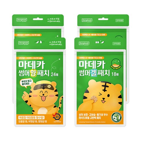 동국제약 마데카 썸머 향 패치(24매) + 썸머 겔 패치(18매) 여름 야외활동 필수템 의약외품 하이드로겔 천연아로마오일 썸머패치, 4.08g, 2개