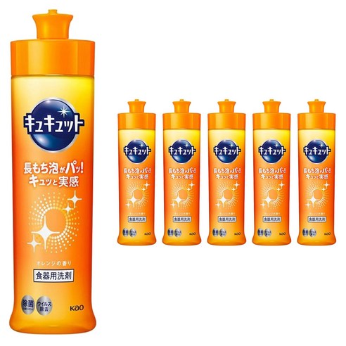 큐큣토 주방세제 오렌지향, 6개, 220ml
