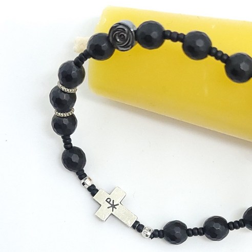 신성한 신앙의 표시: INRI 익투스 XP 성심 테레사 천주교 묵주팔찌