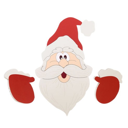 울타리 피커 크리스마스 분위기 추가 펭귄 산타 클로스, 빨간 산타 클로스, 40x30cm., PP 보드