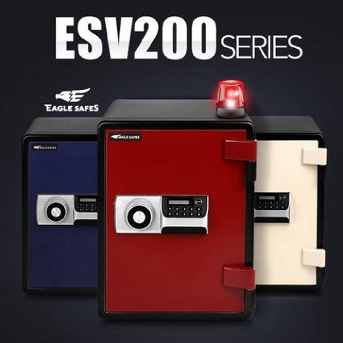 선일금고 ESV200 디지털 내화금고/63KG/서랍1/선반2/경보장치, 2층이상(엘레베이터O)/ESV200 레드