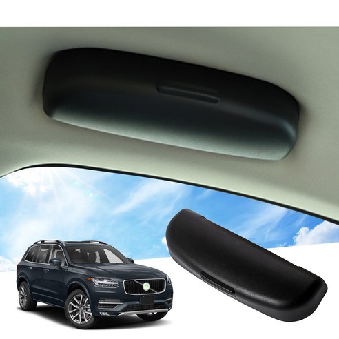 RUIYA 볼보XC40 XC60 XC90 S60 S90 V60 V90 호환전용 안경 수납 거치대 선글라스 케이스, 블랙, 5개