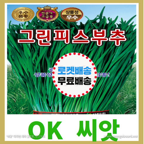 [OK씨앗] [그린피스부추] 부추씨앗(오케이씨앗), 400g