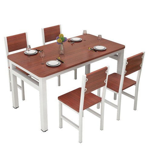 4인용 식탁 원목 의자 조합 가정용 거실 식사 테이블 패키지 미니멀 인테리어, C.  120x80x75 단일 테이블 원목식탁