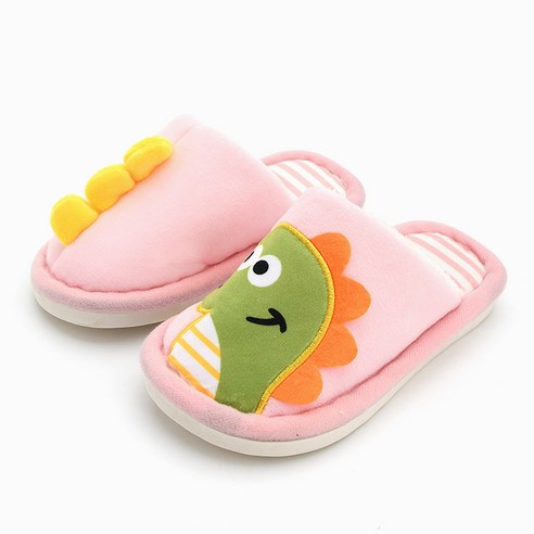 밍크디노 아동용 겨울용 털안감 슬리퍼 실내화 거실화