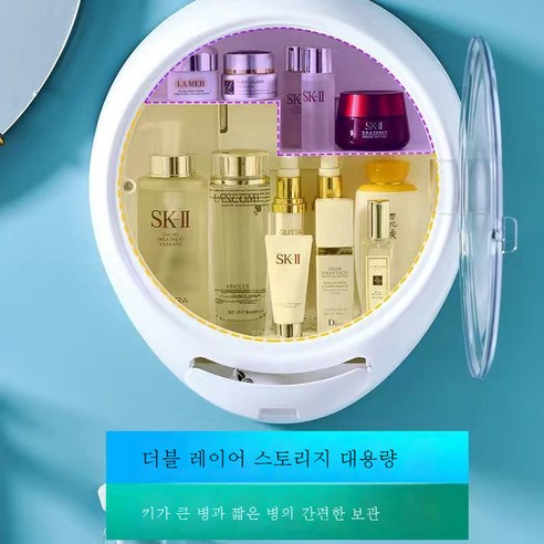 DFMEI 2단 비눗셈통 비눗셈통 벽걸이 못걸이 선반 화장실 아이디어아스팔트 비누케이스, DFMEI 2단 대용량(블루)아스팔트