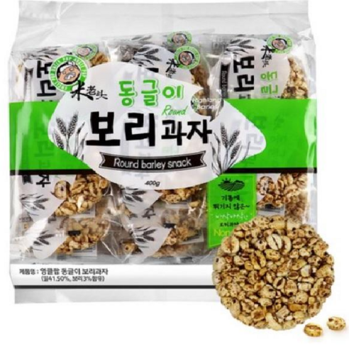 엉클팝 동글이 보리과자 강정, 7개, 400g